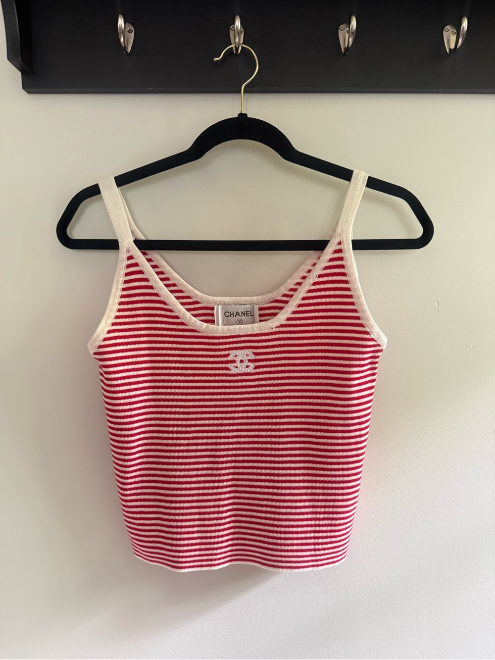 CC Red & White Striped Tank Top